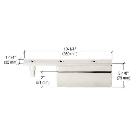 CRL polished stainless glass-to-glass gate pivot patch for secure, stylish installations.
