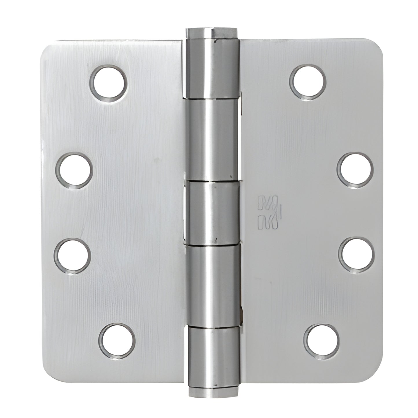 CRL C4426D 4x4 dull chrome full mortise plain bearing hinge, removable pin, 1/4" radius corners.