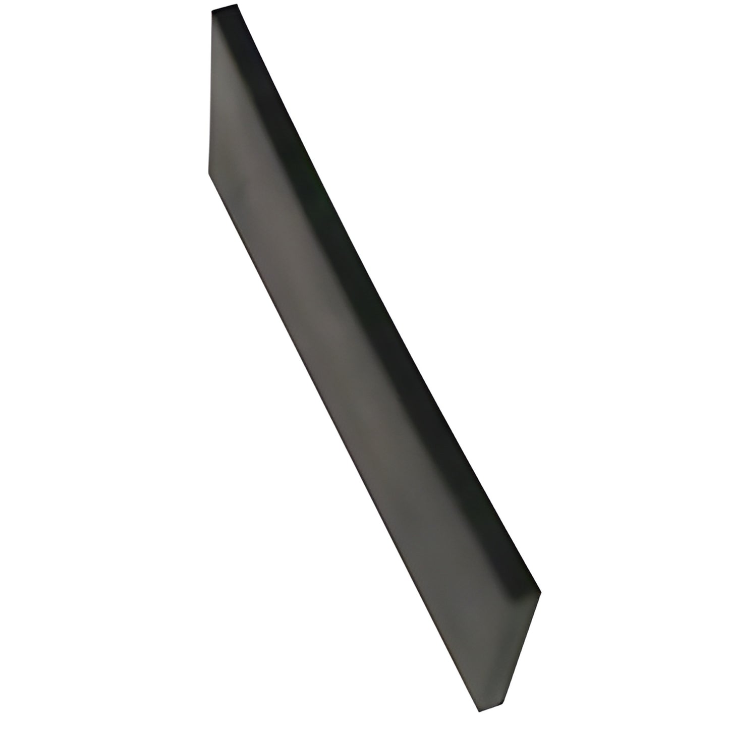 SB901 black glazing stop - slim angled aluminum strip for 1 3/16" (30mm) glazing, single piece on white background.