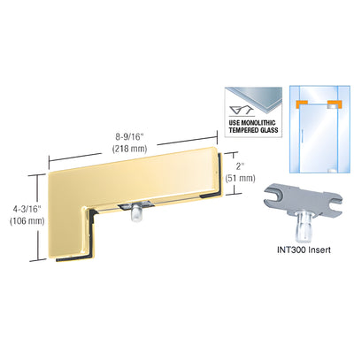 CRL Polished Brass Glass Sidelite/Transom Patch Fitting 1NT300