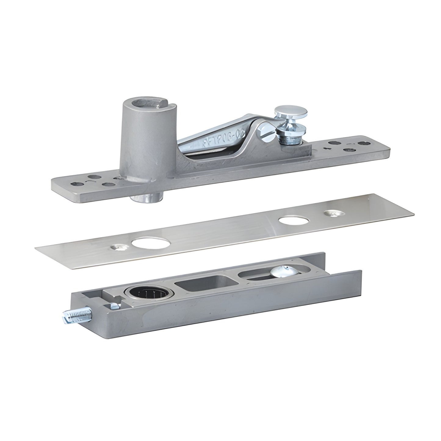 CRL860BS brushed stainless center-hung 'walking beam' top pivot for glass doors, cover plate included