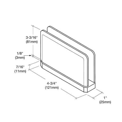 CRL Unlacquered Brass Senior Prima 01 Hinge - Top or Bottom Mount for Elegant Doors