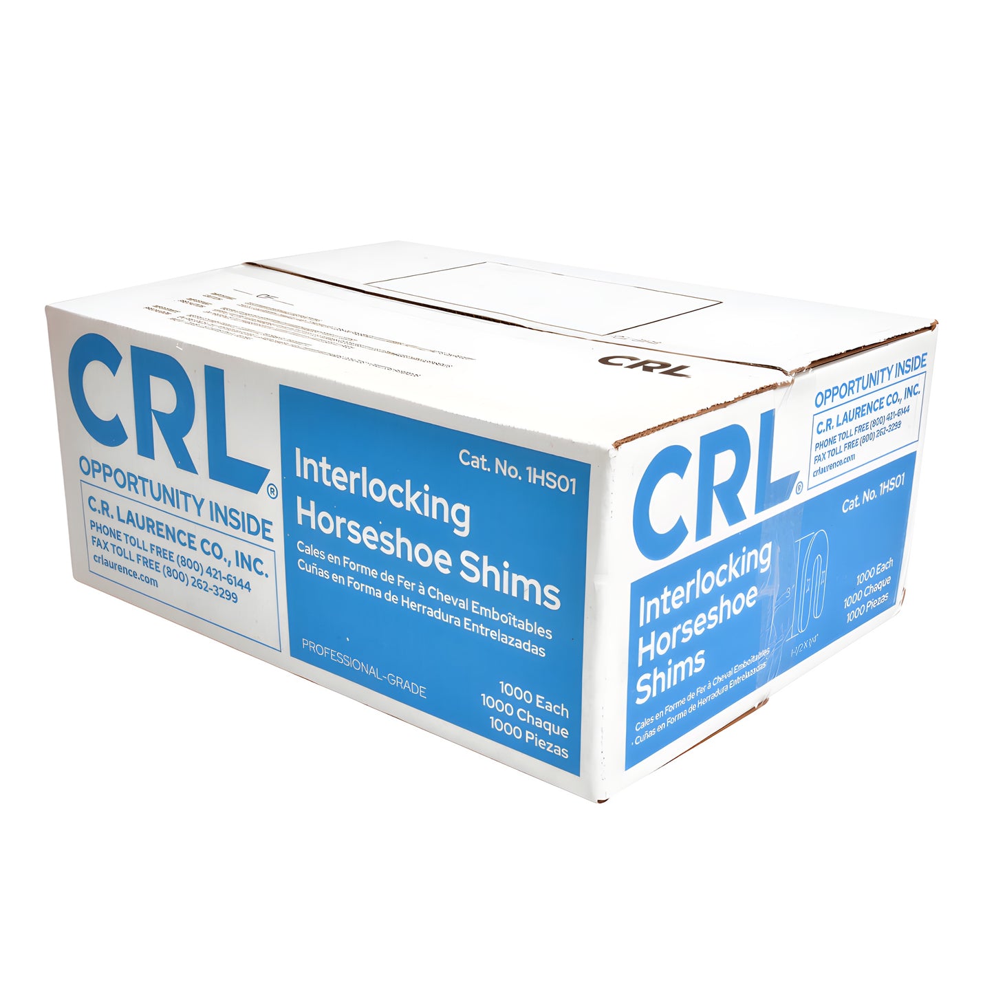 CRL black interlocking horseshoe shim 3" plastic U-shaped shim for window/door installation (SKU 1HS01)