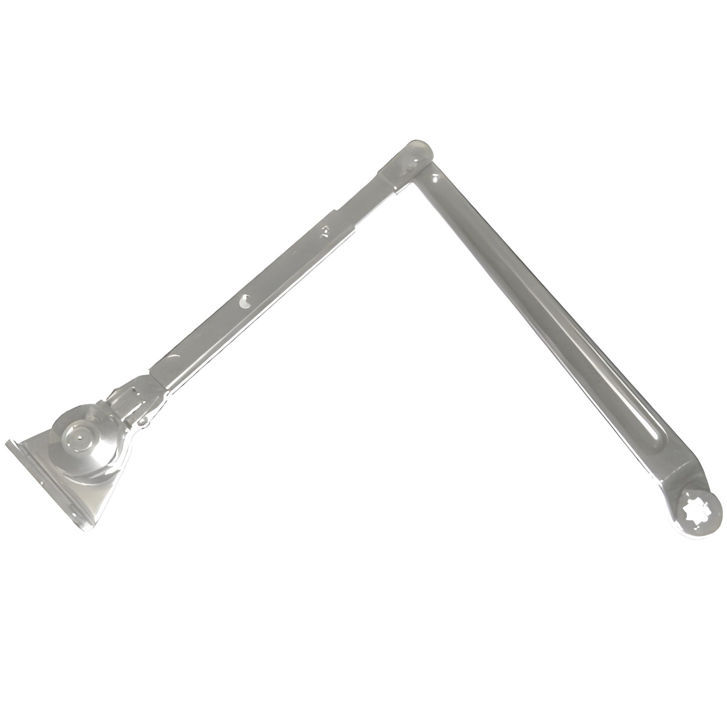 LCN 1460HOA aluminum non-handed friction hold-open closer arm, pull-side/top-jamb, silver finish.