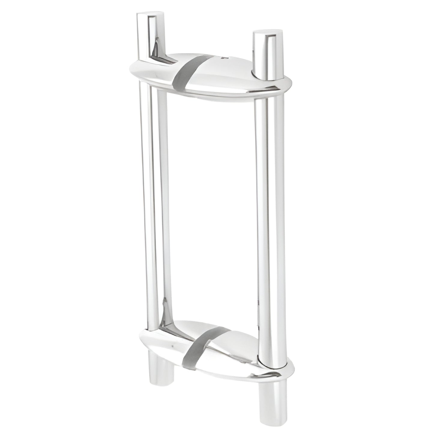 VPS216PS polished stainless steel adjustable mounting post pull for frameless glass doors, fits 3/8-3/4" glass.