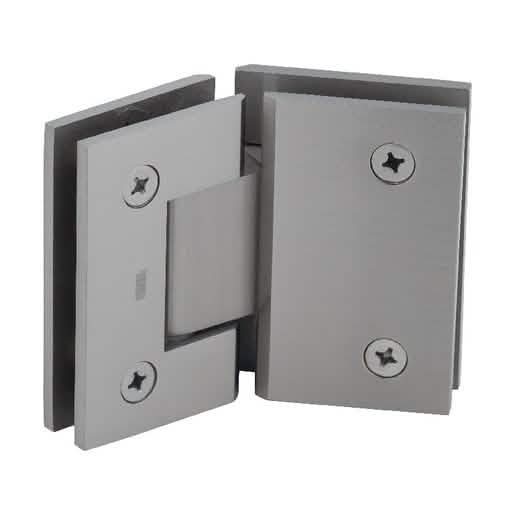 CRL Brushed Nickel Geneva 545 Glass-to-Glass Hinge, 135° for sleek shower enclosures.