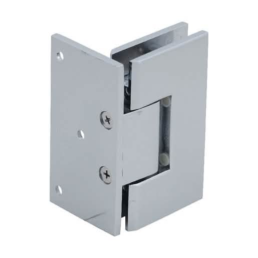 CRL Vienna 044 Series Polished Chrome Wall Mount Offset Back Plate Hinge, 5 Degree Angle