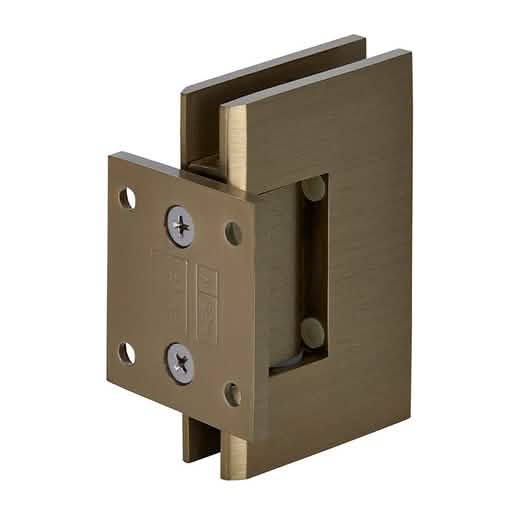 "CRL Brushed Bronze Geneva 074 Series Wall Mount Short Back Plate Hinge - Stylish & Durabl