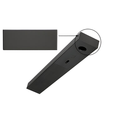 CRL Matte Black Steel End Cap for 1-3/4" x 4" Door Header