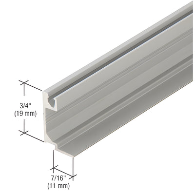 CRL-U.S. 1" Aluminum Glass Stop, Door Header, Clear Anodized 21'2"