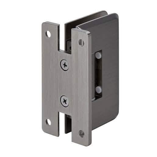 CRL Brushed Nickel Cologne 037 Series Wall Mount 'H' Back Plate Hinge in sleek design.