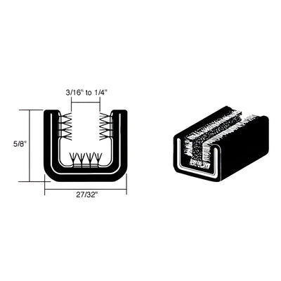CRL 60" Replacement Rear Window Channel 1963-64 Chevy & GMC Trucks