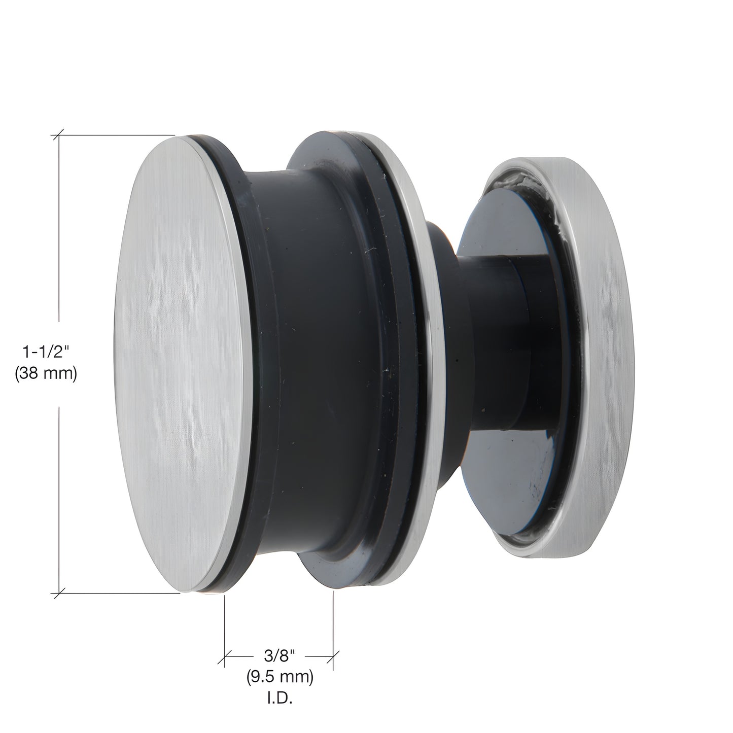 Brushed stainless steel replacement roller for Serenity SER78 sliding shower door (SKU SERNR1BS), for 8-10mm tempered glass