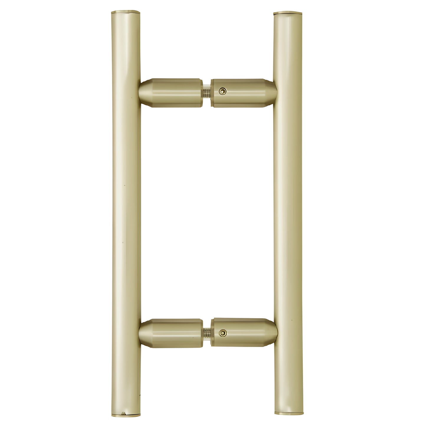 Ladder-style tubular brass shower door pull, brushed bronze finish, back-to-back mounting (SKU: LP6X6BBRZ)