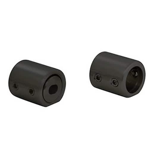 "CRL Matte Black 180º Crescent Series Sliding System - Sleek modern design for glass doors