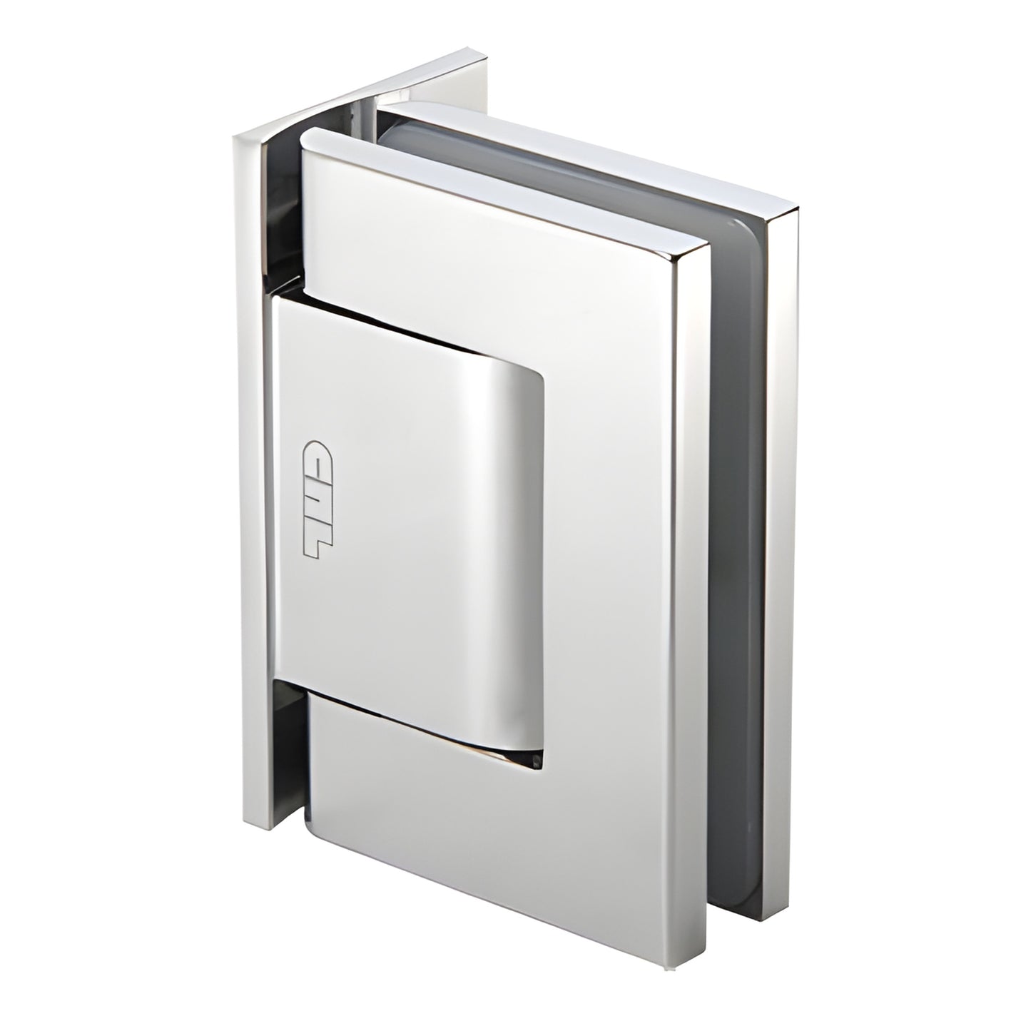Polished chrome oil dynamic wall mount self closing glass door hinge H8011CH - 90 swing, hold open and adjustable closing sp