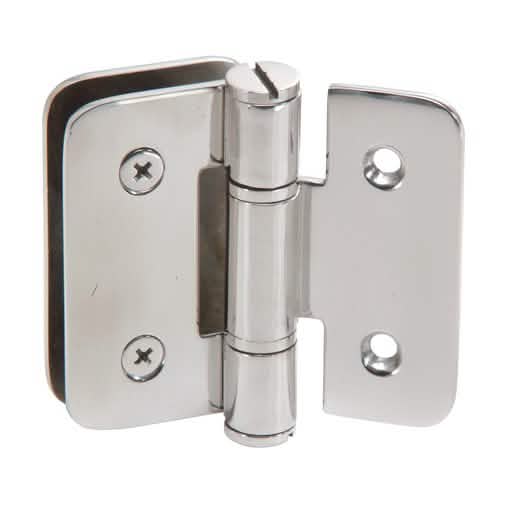 CRL Polished Stainless Zurich 03 Series Wall Mount Inswing Hinge, sleek and durable design