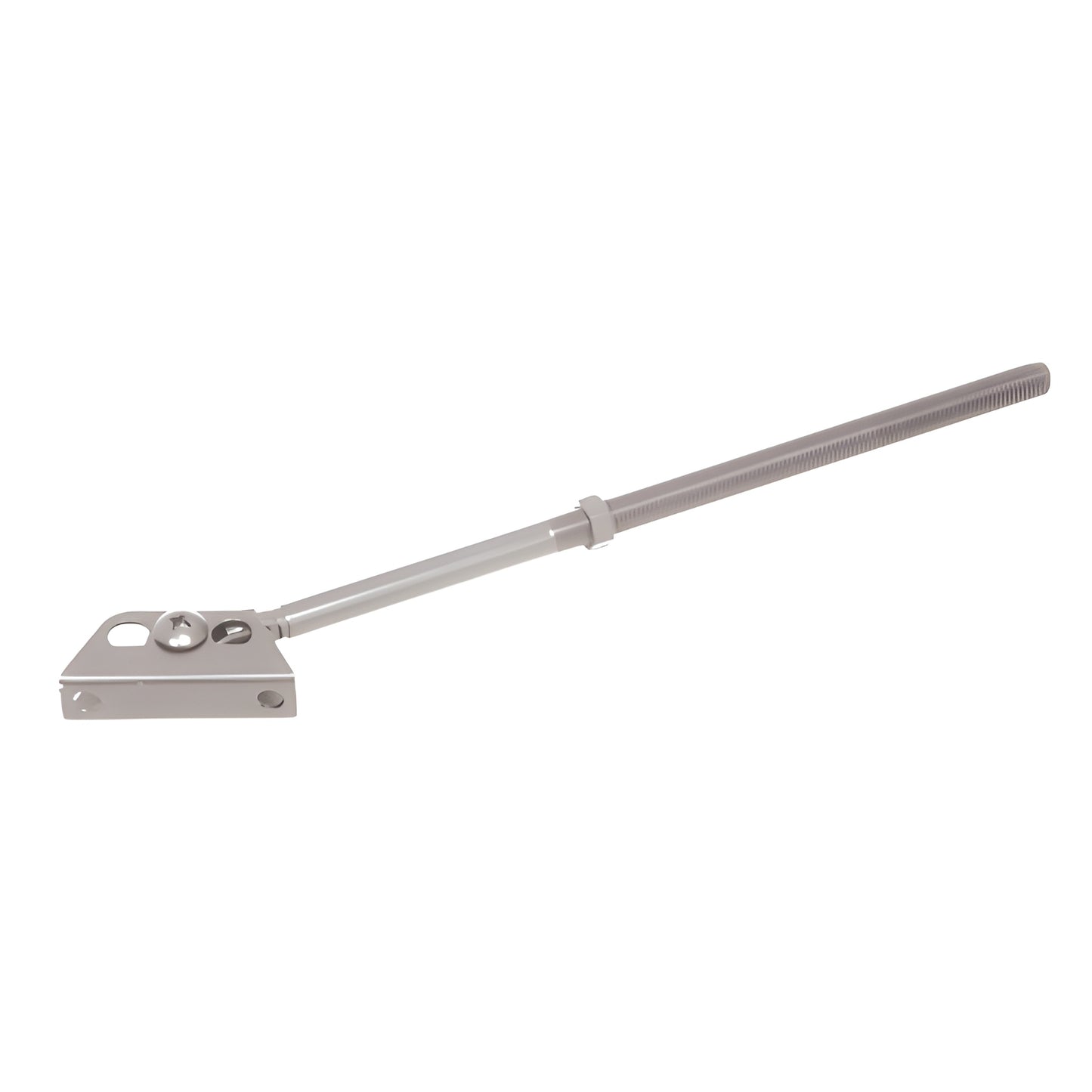 Aluminum extended adjustment rod/closer arm (SKU DCAXTA) for surface-mounted door closers, fits reveals up to 6".