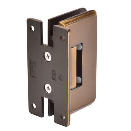 CRL Vintage Brass Cologne 337 Series Adjustable Wall Mount Hinge with 'H' Back Plate