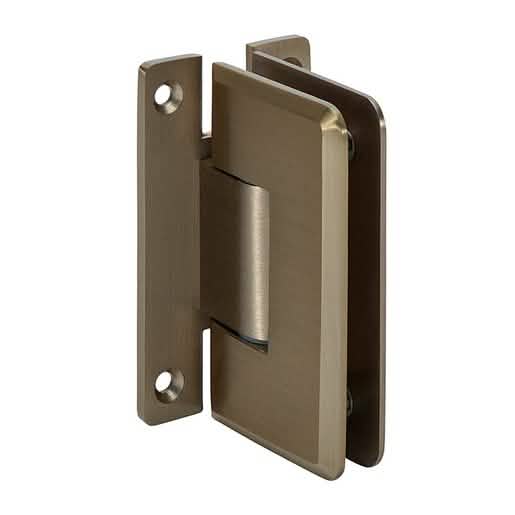 CRL Brushed Bronze Cologne 337 Series Adjustable Wall Mount Hinge with 'H' Back Plate