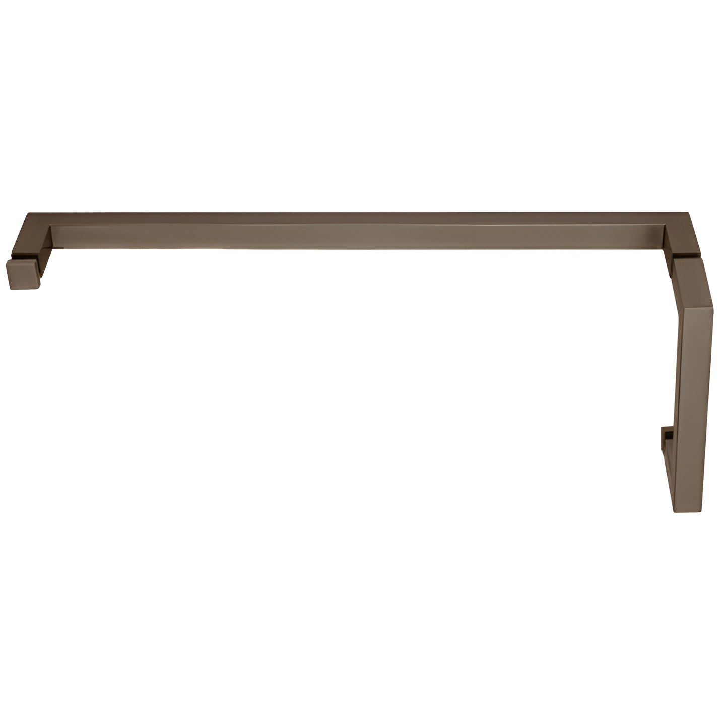 SQ Series square pull and 24" towel bar combo, oil rubbed bronze brass tubing for frameless glass shower doors (SKU SQ6X240RB