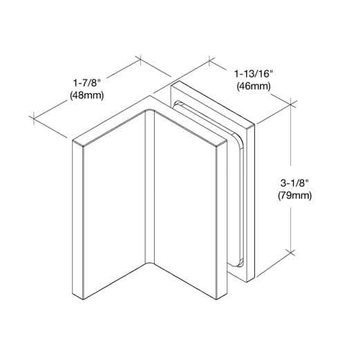 CRL Brushed Bronze Como Series Wall Mount Bracket - Elegant and Durable Hardware