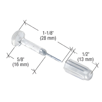 CRL 1-1/8 in Window Grid Retainer Pins, Carded Pack