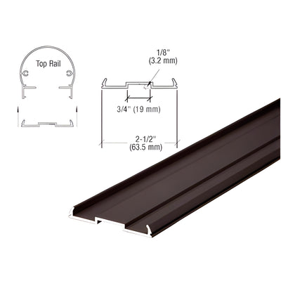 CRL 241" Matte Bronze Replacement Top Rail for Picket Railing