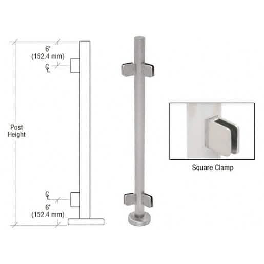 CRL 36" Stainless Steel Glass Clamp 135° Railing Kit - Sleek, Modern Design