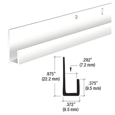 CRL 1/4 in White Electrostatic Aluminum J-Channel