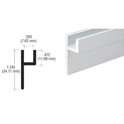 CRL Satin Anodized Aluminum Glass H-Channel Base