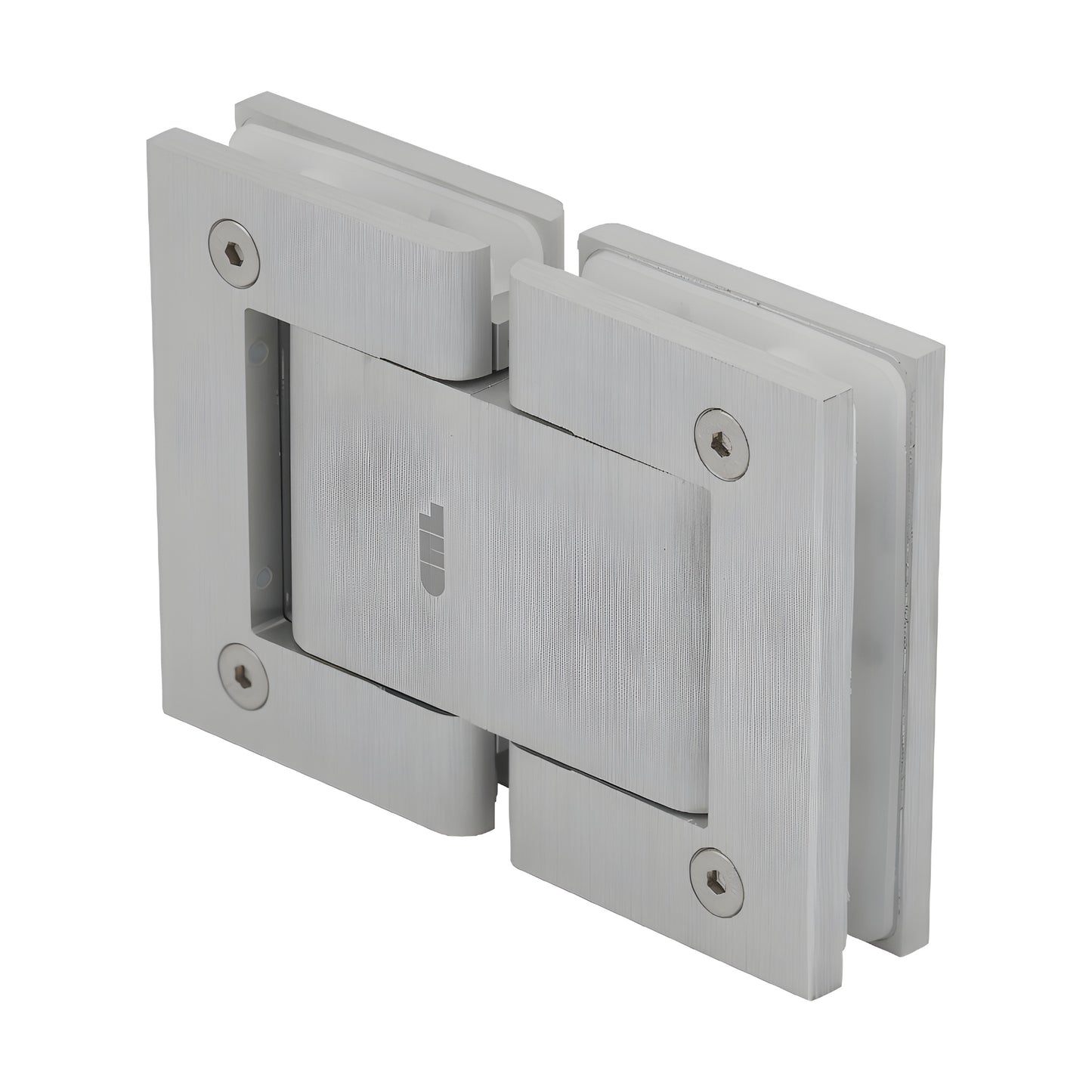 H8215BTSA satin anodized aluminum oil-dynamic full back-plate glass-to-glass hinge for 8-14mm frameless doors