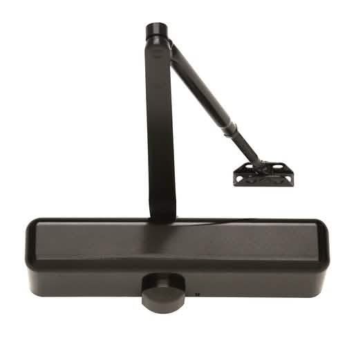 CRL Dark Bronze Adjustable Surface Mount Door Closer, Spring Power Size 2-5.