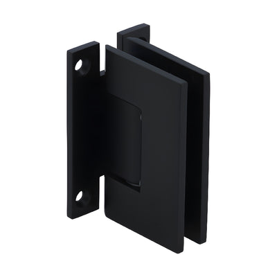 CRL Vienna 037 Matte Black Wall-Mount Glass Door H Back Plate Hinge