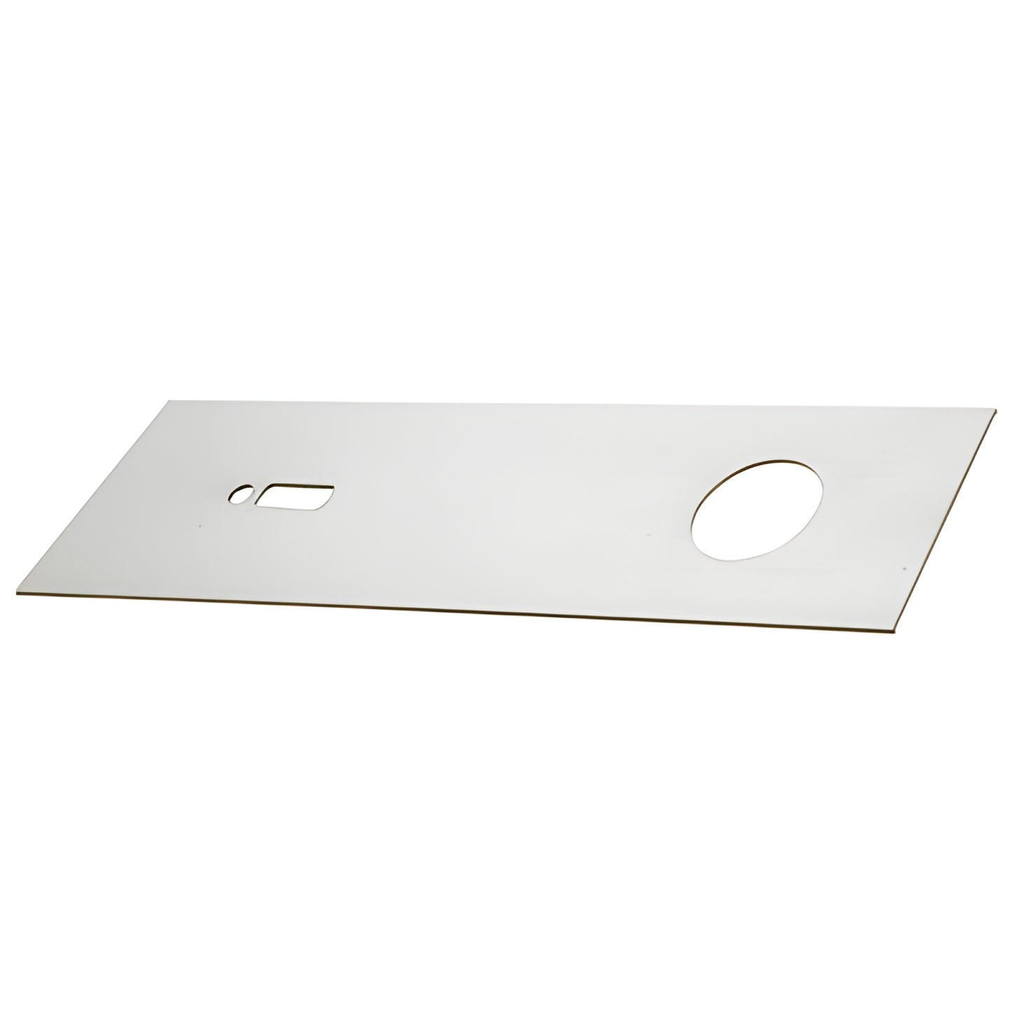 CRL8010CP4PS polished stainless steel aluminum header cover plate, 4" header, pre-fab spindle and valve access holes