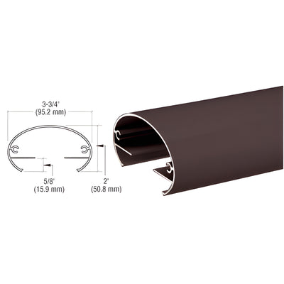 CRL 350X Matte Bronze 241" Top Rail for Glass Shower Doors