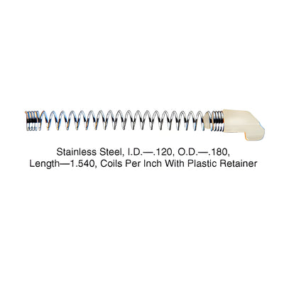 CRL 1.54in Slide Bolt Replacement Spring w/ Plastic Retainer 20-Pack