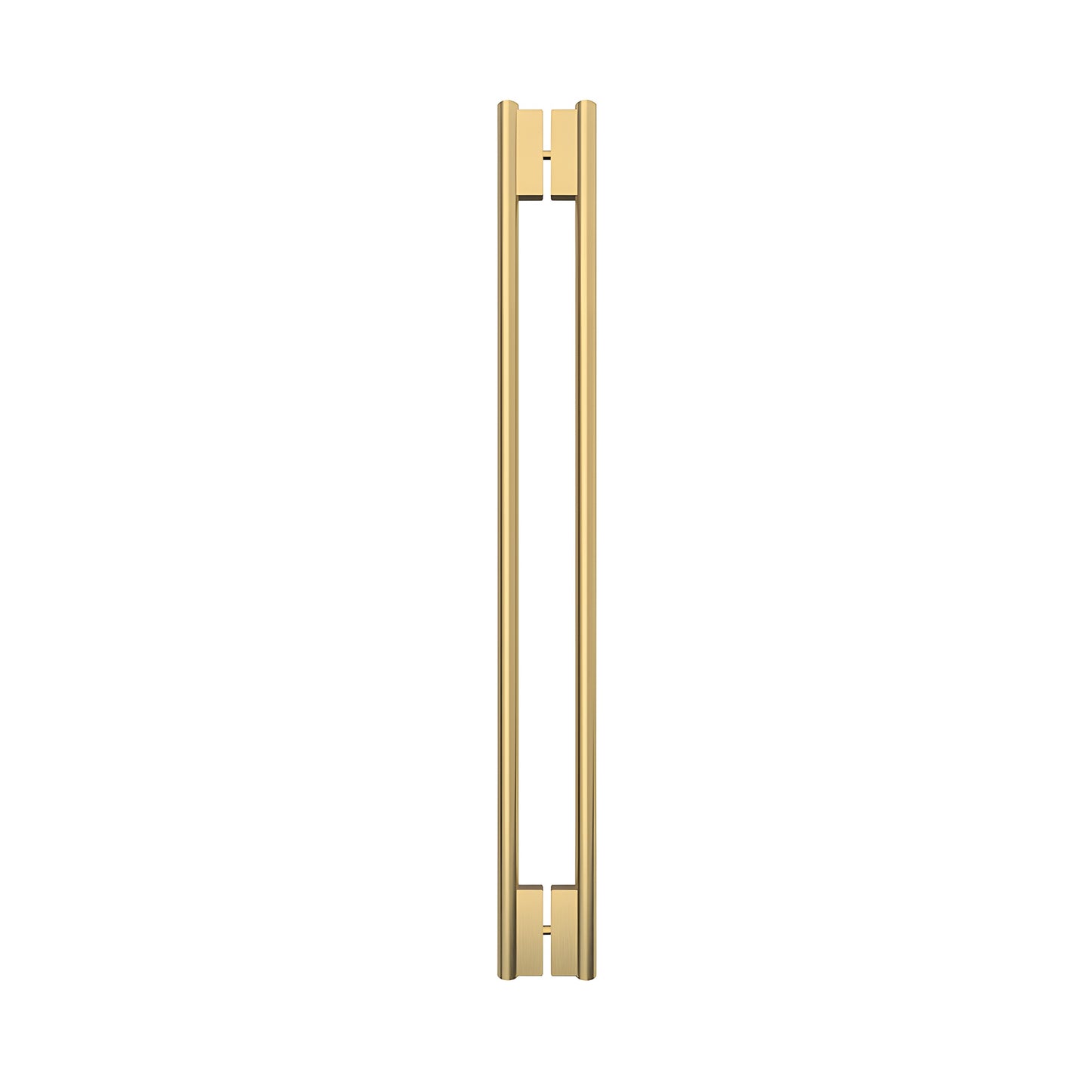 48in brushed-bronze C-style tubular stainless steel back-to-back shower door handle for 3/8" glass (SKU HPH48CBBRZ)