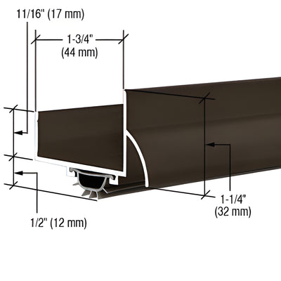 CRL 48 in Dark Bronze Anodized Aluminum U-Shape Door Bottom Seal