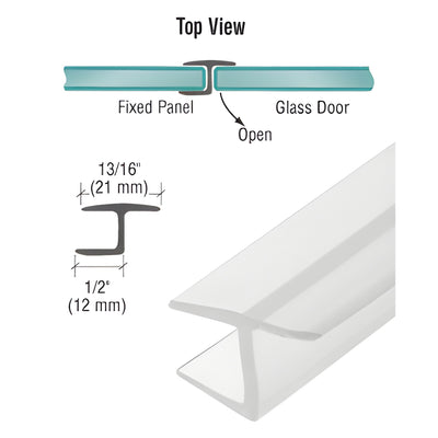 CRL Y Jamb Seal with Soft Leg for 3/8 in Glass Door