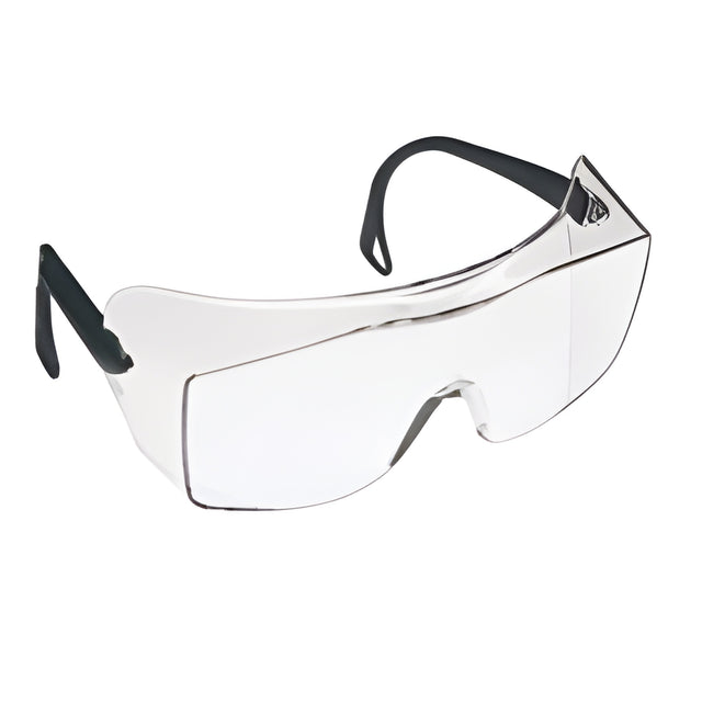 3M OX Safety Glasses, Black Temple, Anti-Fog Lens, Clear