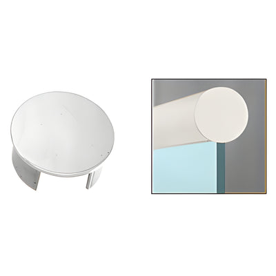 CRL 316 Polished Stainless Steel End Cap Fits 2.5" Cap Rail