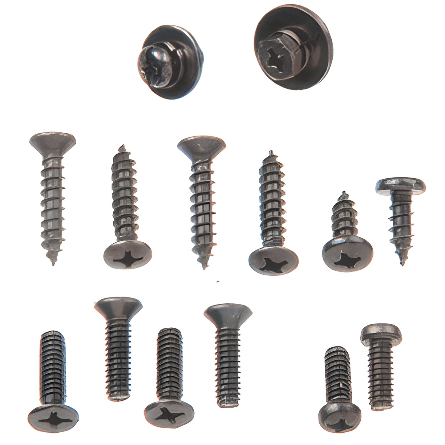 PR50SDU dark bronze replacement screw kit for CRL PR40/PR50 surface door closers, assorted screws and fasteners