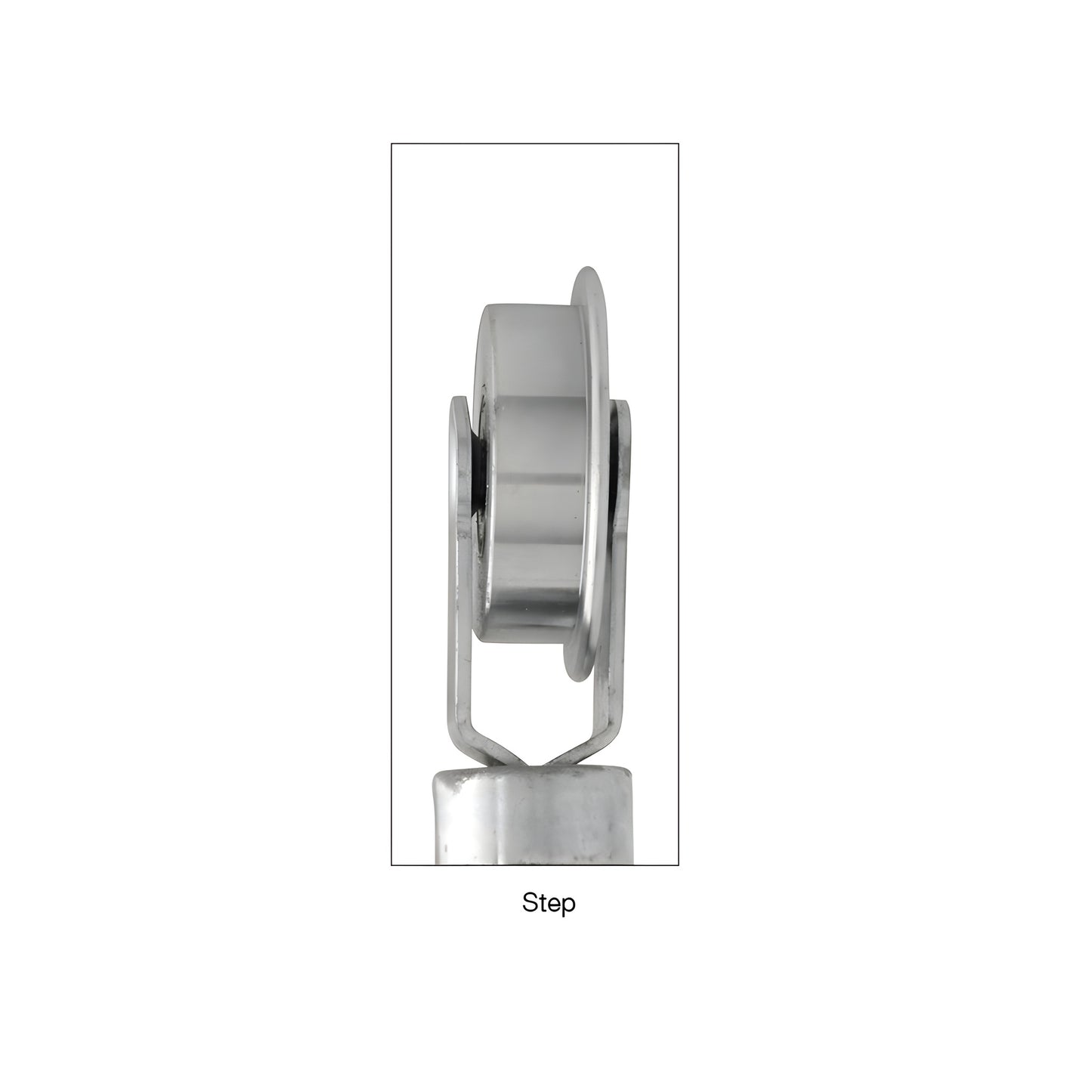 CRL Step Tool 27S3: hardwood contoured handle with 2" steel step/bevel and flat roller on ball-bearing mount.