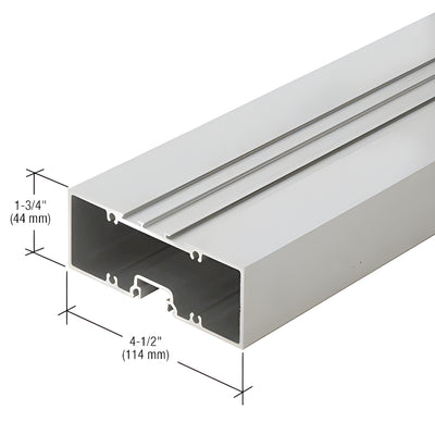 CRL-U.S. Aluminum Offset Door Header 4.5x1.75 Clear Anodized 21'4"