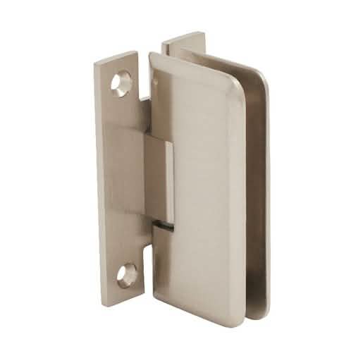 CRL Brushed Nickel Petite 037 Wall Mount 'H' Back Plate Hinge for Sleek Door Design