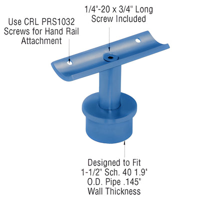 CRL P-Series 1.9" Painted Round Post 180° Fixed Standoff for Glass