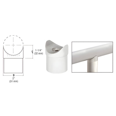 CRL Polished Stainless 90° Coped Collar for 2" Tube Fitting