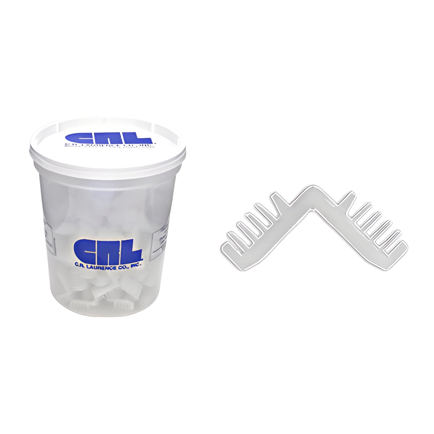 CRL white nylon corner key 1/2 in long fin for single seal spacers, pack in bucket (SKU 6269)