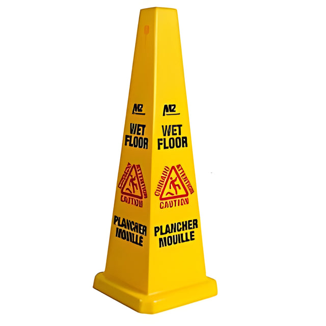 4-Sided Caution Sign, English / French, 36"